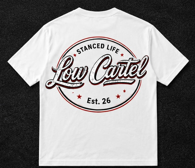 Low Cartel graphic tee inspired by JDM, stance culture, and car enthusiast lifestyle