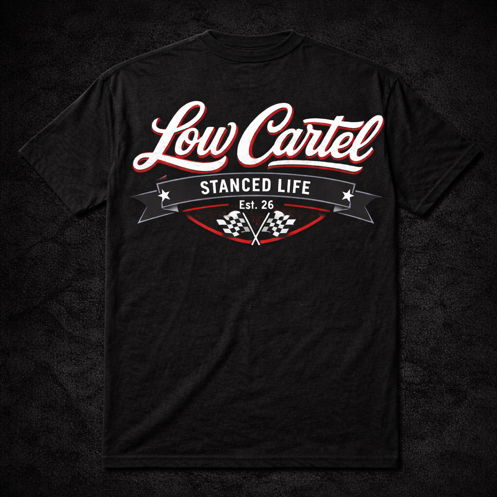 Automotive streetwear tee inspired by JDM and lowered car culture